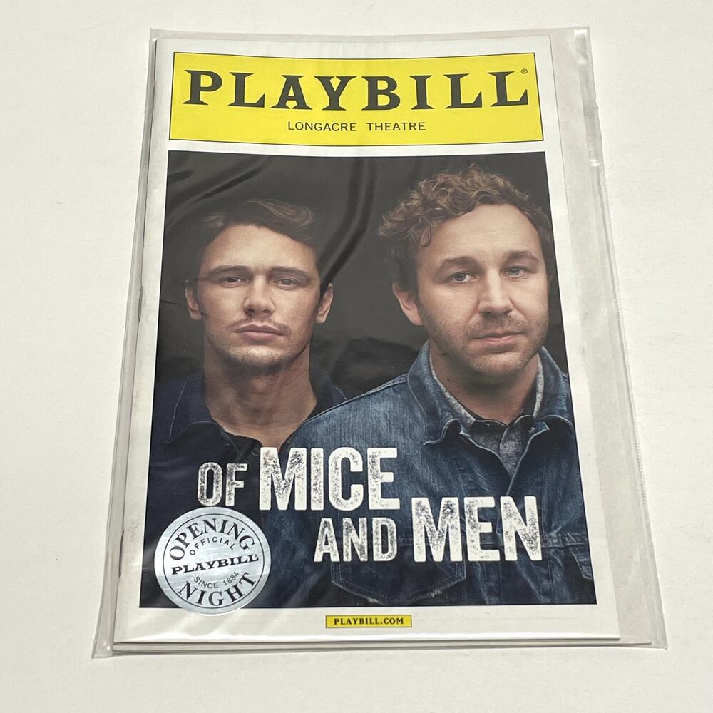 Of Mice and Men Opening Night Broadway Playbill James Franco Leighton Meester